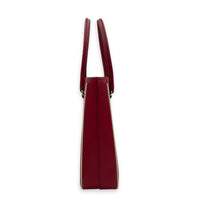 Daily Top Handle Bag Red in Goat Leather, Gold hardware