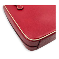 Daily Top Handle Bag Red in Goat Leather, Gold hardware