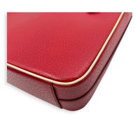Daily Top Handle Bag Red in Goat Leather, Gold hardware