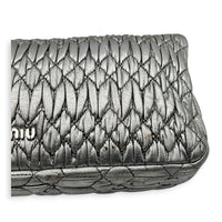 Crystal Shoulder Bag Silver in Calfskin, Silver hardware