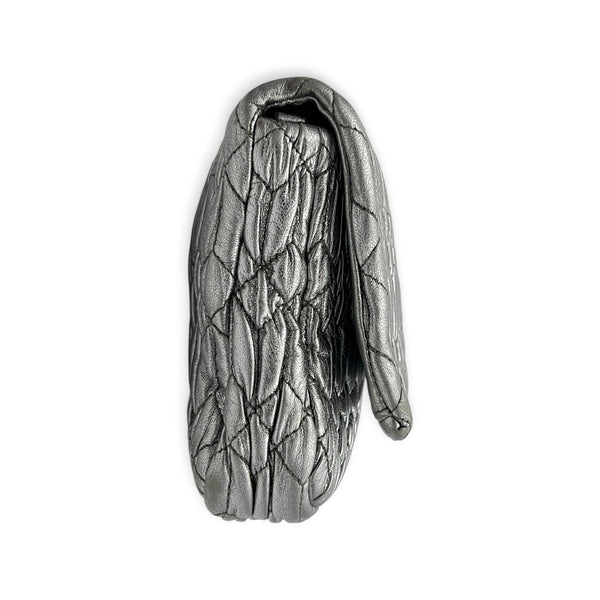 Crystal Shoulder Bag Silver in Calfskin, Silver hardware