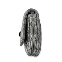 Crystal Shoulder Bag Silver in Calfskin, Silver hardware