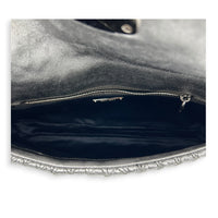 Crystal Shoulder Bag Silver in Calfskin, Silver hardware