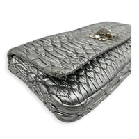 Crystal Shoulder Bag Silver in Calfskin, Silver hardware