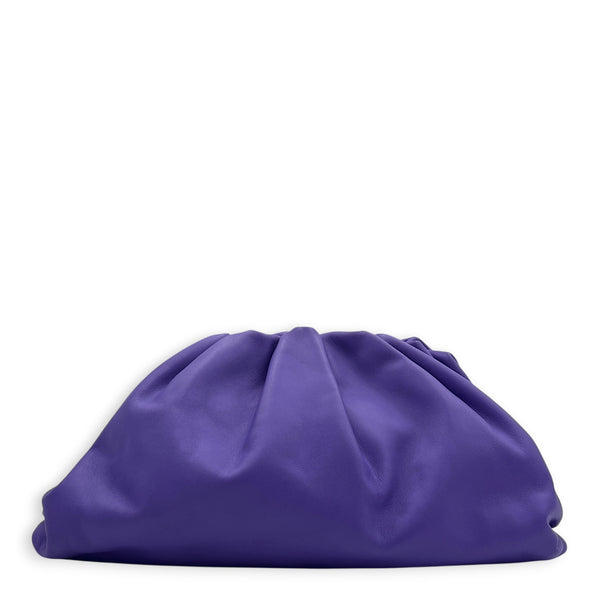 The Pouch Purple Clutch in Calfskin, Silver hardware