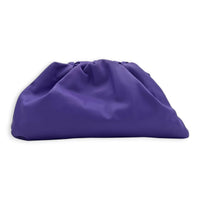 The Pouch Purple Clutch in Calfskin, Silver hardware