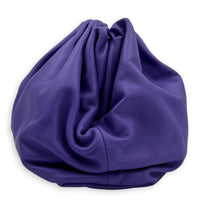 The Pouch Purple Clutch in Calfskin, Silver hardware