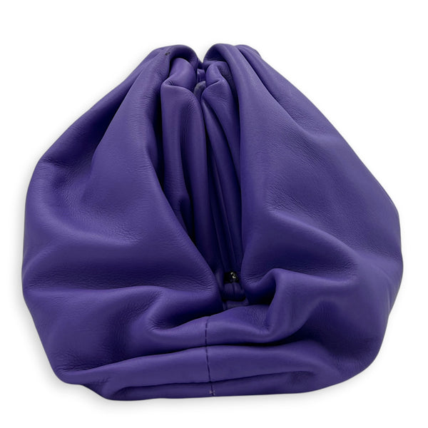The Pouch Purple Clutch in Calfskin, Silver hardware