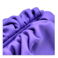 The Pouch Purple Clutch in Calfskin, Silver hardware