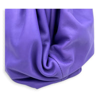 The Pouch Purple Clutch in Calfskin, Silver hardware