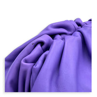 The Pouch Purple Clutch in Calfskin, Silver hardware