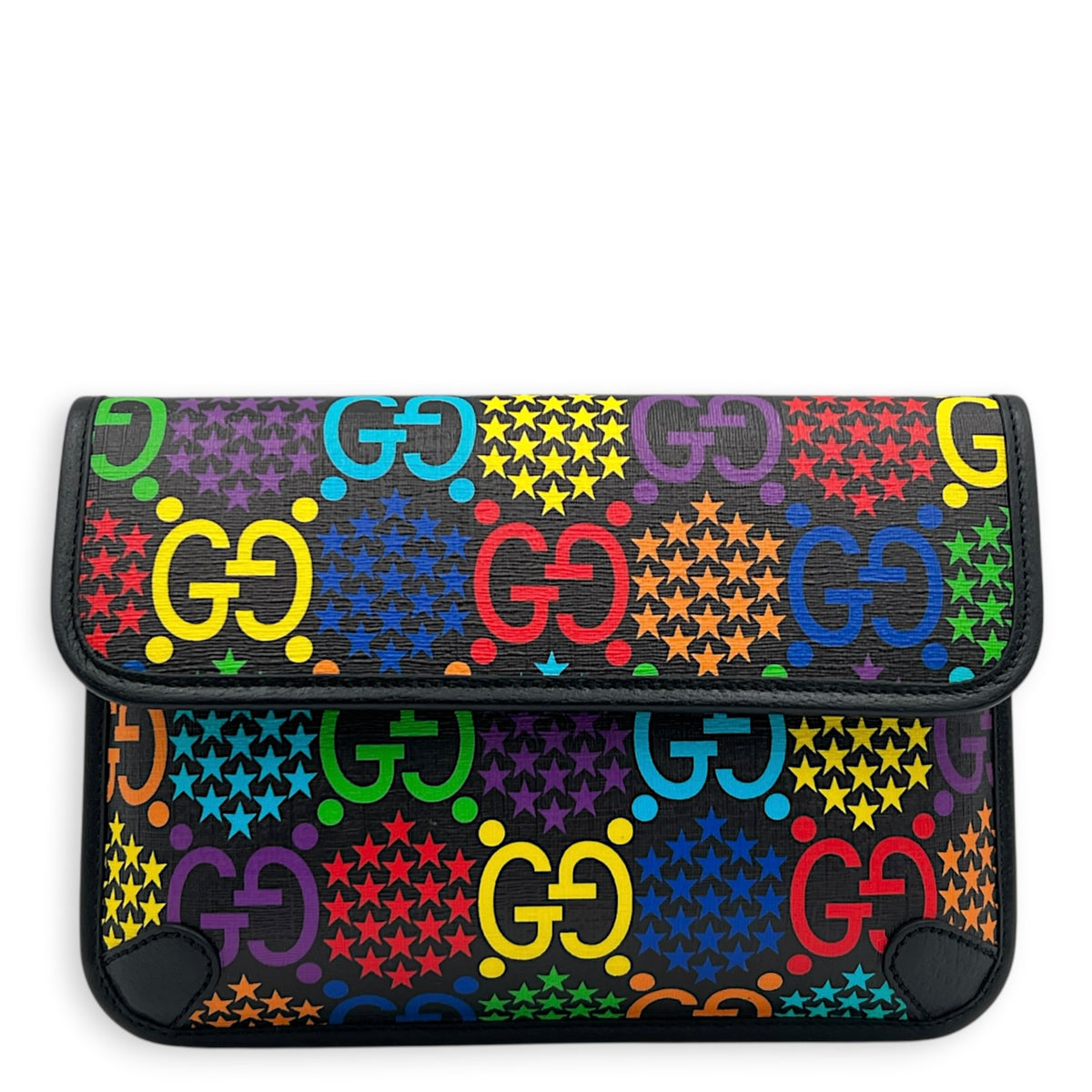 GG Psychedelic Multi-colour Belt Bag in Coated Canvas, Silver hardware