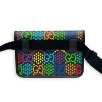 GG Psychedelic Multi-colour Belt Bag in Coated Canvas, Silver hardware