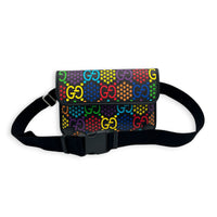 GG Psychedelic Multi-colour Belt Bag in Coated Canvas, Silver hardware