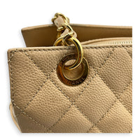 PTT Shoulder Bag Beige in Caviar Leather