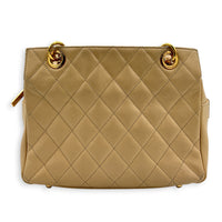 PTT Shoulder Bag Beige in Caviar Leather