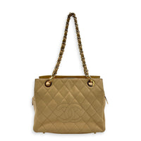PTT Shoulder Bag Beige in Caviar Leather