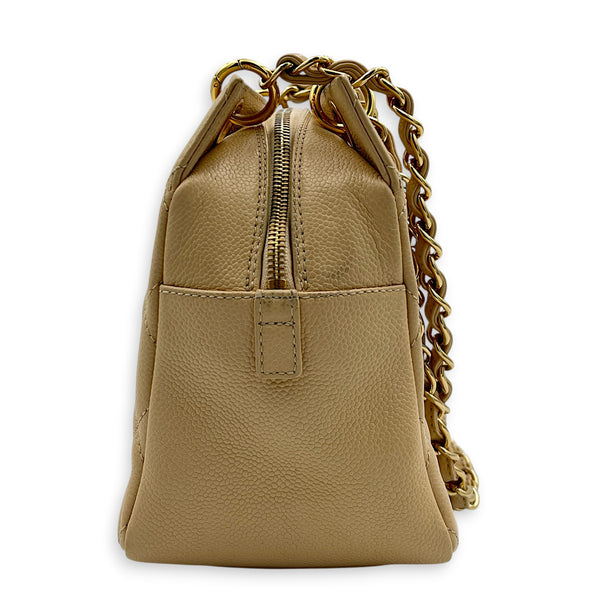 PTT Shoulder Bag Beige in Caviar Leather