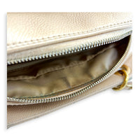 PTT Shoulder Bag Beige in Caviar Leather