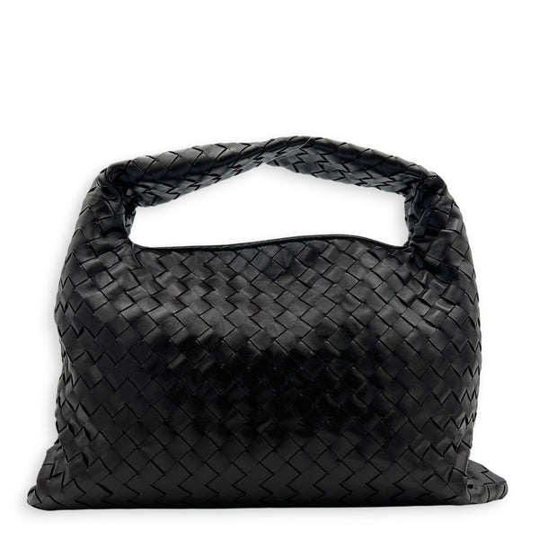 Hop Shoulder Bag Brown in Intrecciato Leather