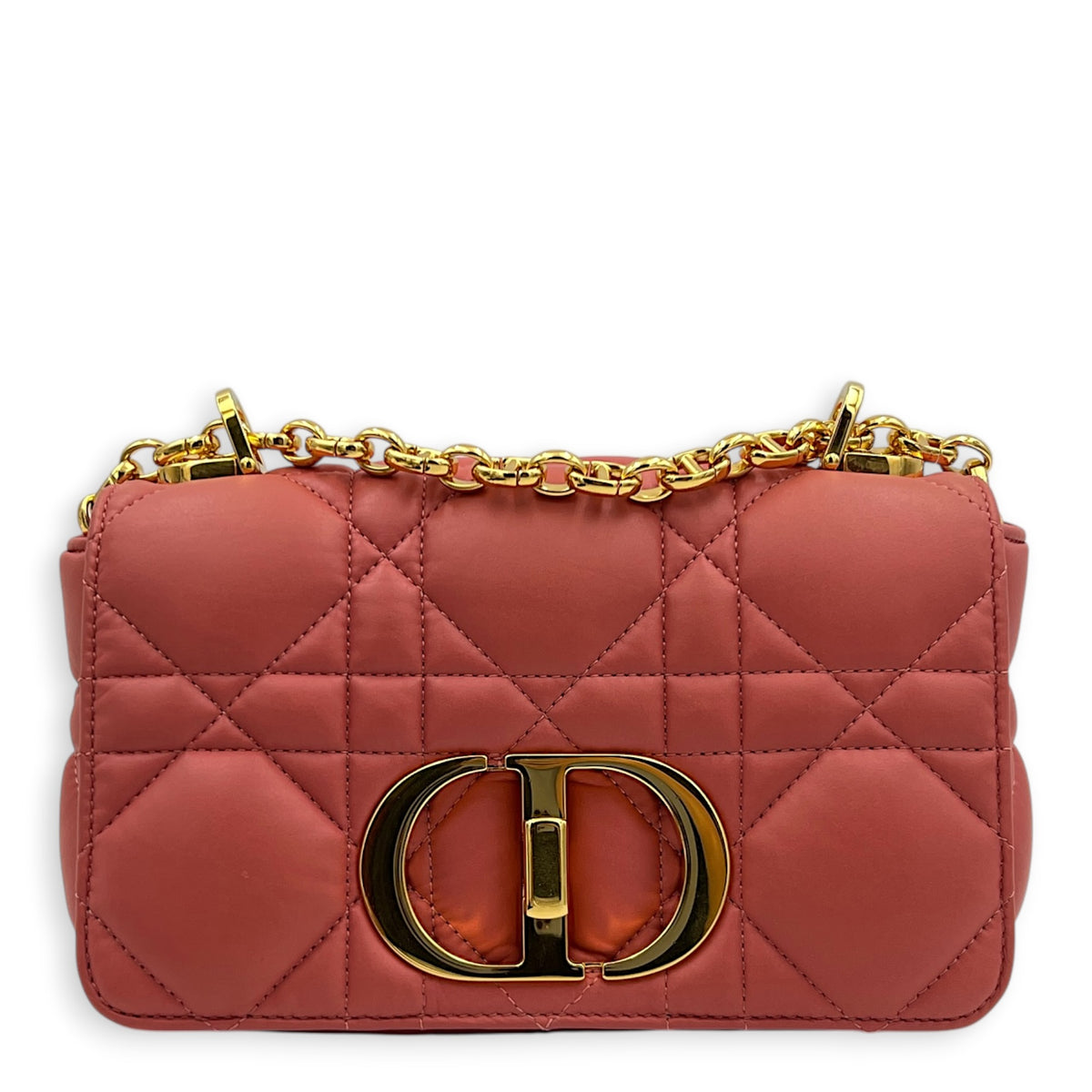 Caro Shoulder Bag Small Pink in Lambskin, Gold hardware