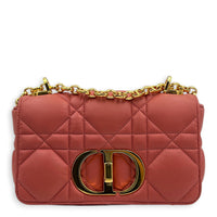 Caro Shoulder Bag Small Pink in Lambskin, Gold hardware
