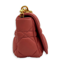 Caro Shoulder Bag Small Pink in Lambskin, Gold hardware