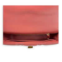 Caro Shoulder Bag Small Pink in Lambskin, Gold hardware