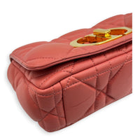 Caro Shoulder Bag Small Pink in Lambskin, Gold hardware
