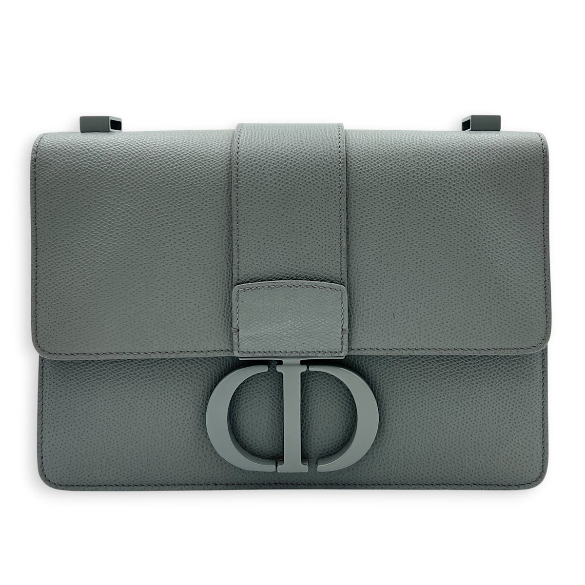 30 Montaigne Shoulder Bag 30 Grey in Calfskin, Monochrome hardware