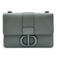 30 Montaigne Shoulder Bag 30 Grey in Calfskin, Monochrome hardware