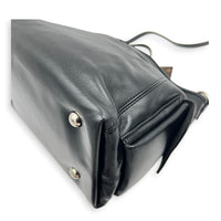 Carryall Shoulder Bag Cargo Vibe Black in Calfskin, Silver hardware