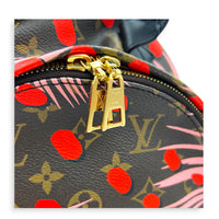 Palm Springs Backpack PM Brown in Monogram Coated Canvas, Gold hardware