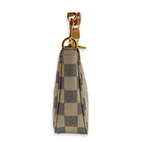 Pochette Accessoires Shoulder Bag Damier Azur in Coated Canvas, Gold hardware