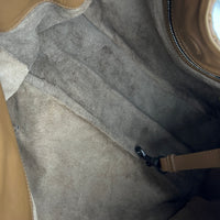 Campana Shoulder Bag Large Brown in Intrecciato Leather, Ruthenium hardware