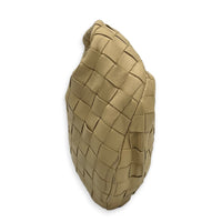 Jodie Shoulder Bag Mini Beige in Intrecciato Leather, Gold hardware