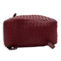 Intrecciato Backpack Red in Intrecciato Leather, Gunmetal hardware
