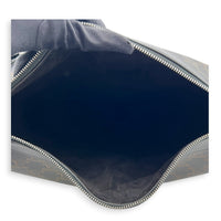 Romy Triomphe Shoulder Bag Black in Coated Canvas, Silver hardware