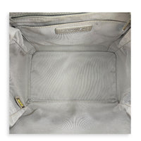 Quilted Chain Grey Bucket Bag in Caviar Leather, Silver hardware