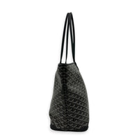 Artois GM Black Tote Bag in Coated Canvas, Silver hardware