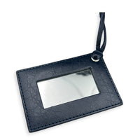 City Top Handle Bag Mini Blue in Distressed Leather, Silver hardware