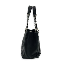 GST Tote Bag Grand Black in Caviar Leather, Silver hardware