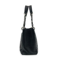 GST Tote Bag Grand Black in Caviar Leather, Silver hardware