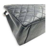 GST Tote Bag Grand Black in Caviar Leather, Silver hardware