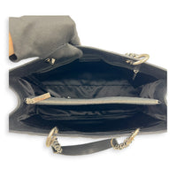 GST Tote Bag Grand Black in Caviar Leather, Silver hardware