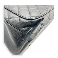 GST Tote Bag Grand Black in Caviar Leather, Silver hardware