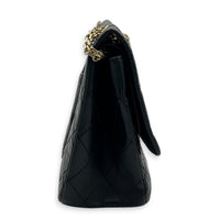 2.55 Noir Shoulder Bag in Calfskin, Gold hardware