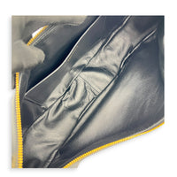 Demi-Lune Shoulder Bag Black in Calfskin, Gold hardware