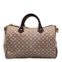 Speedy Bandouliere 30 Mini Lin Idylle Top Handle Bag in Fabric, Gold hardware