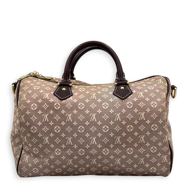 Speedy Bandouliere 30 Mini Lin Idylle Top Handle Bag in Fabric, Gold hardware